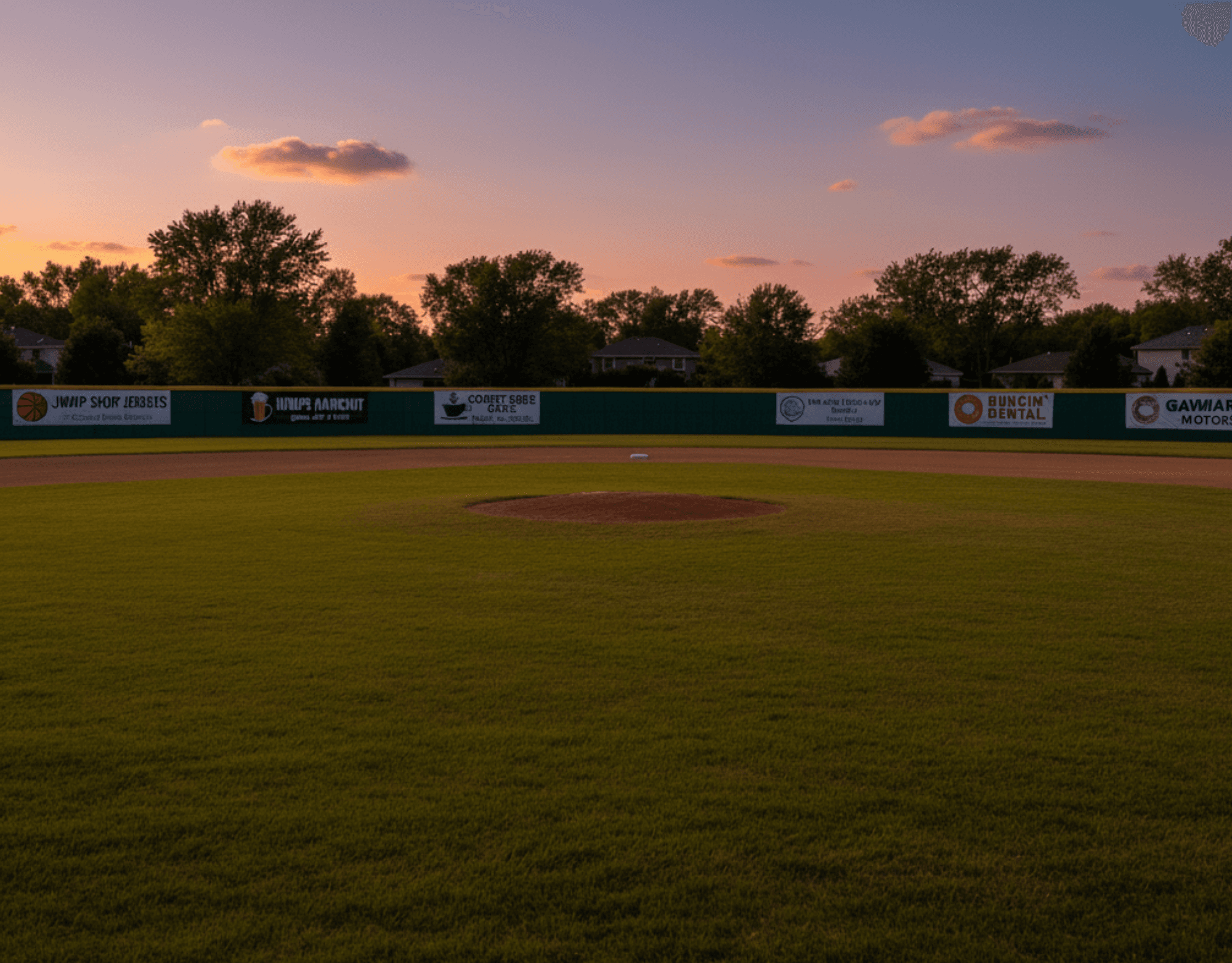 Baseball field billboard